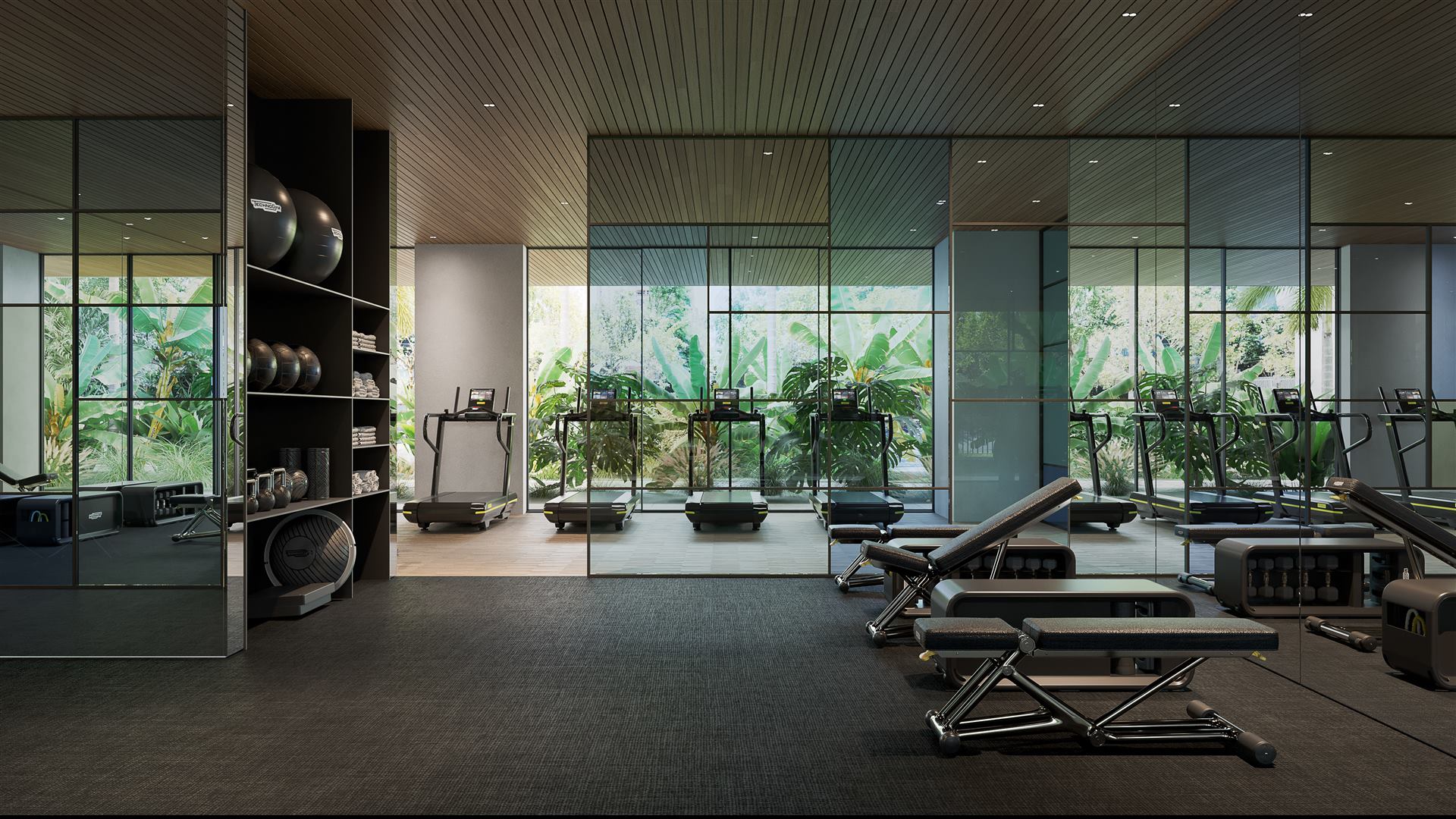 Academia do RIIO by Piero Lissoni equipada com tecnologia Technogym, operação Companhia Athletica
